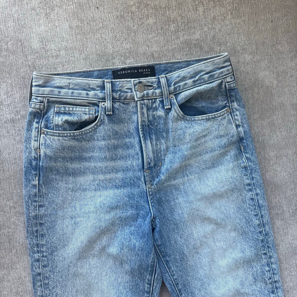 Veronica Beard Carly Kick Flare High Rise Denim Jeans - Picture 2 of 7